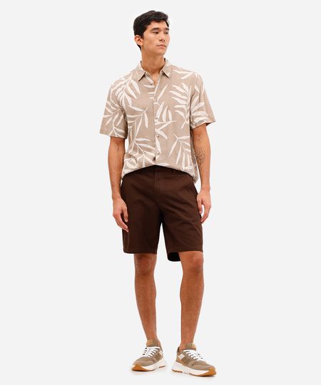 bermuda reta masculina de sarja marrom 38 bermuda reta masculina de sarja marrom 38