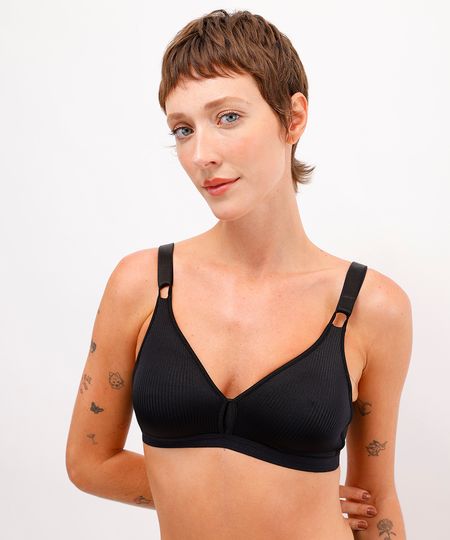 sutiã triângulo texturizado demillus preto 44 sutiã triângulo texturizado demillus preto 44