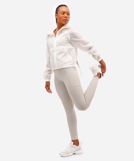 calça legging cintura alta com bolso esportiva ace bege G