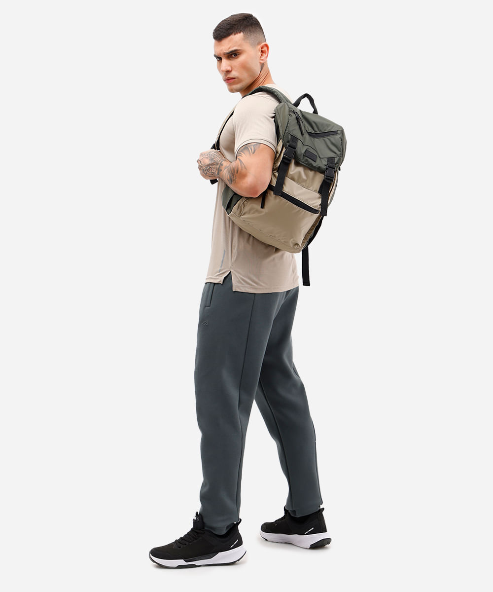 calça slim masculina de moletom esportiva ace verde