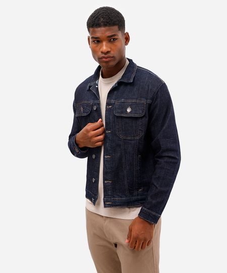 jaqueta masculina jeans  azul M