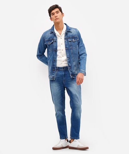 calça slim masculina jeans azul 38