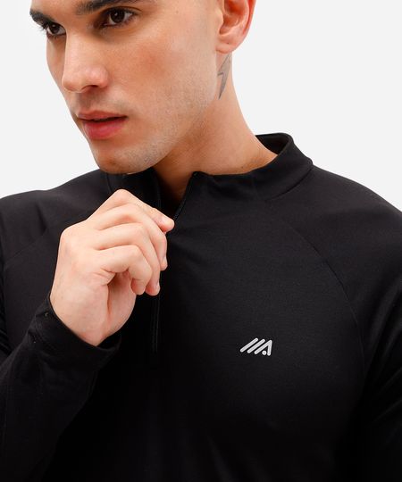 blusa masculina esportiva ace gola alta preta G blusa masculina esportiva ace gola alta preta G