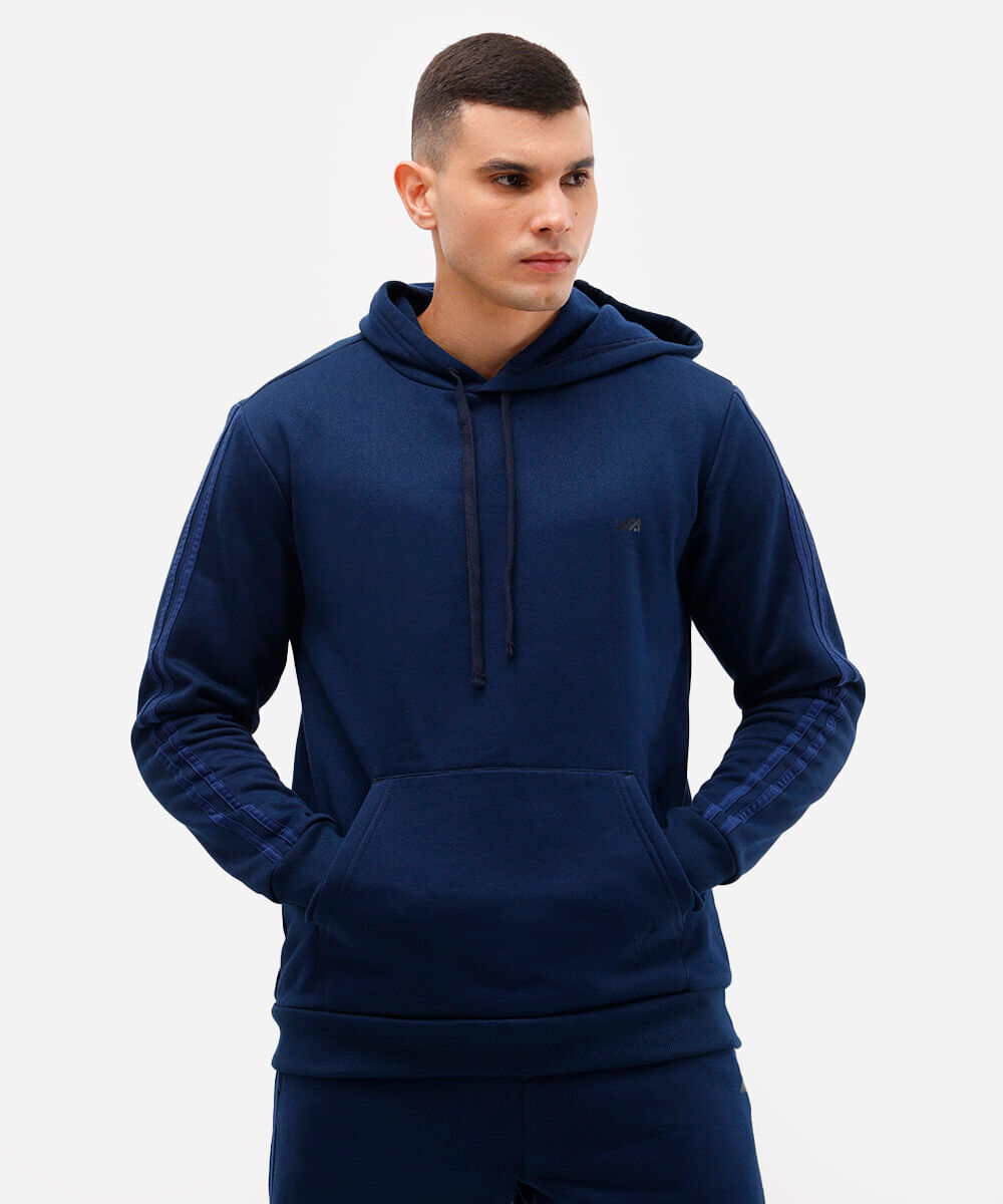 blusa de moletom com capuz ace azul
