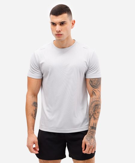camiseta masculina esportiva ace quadriculada cinza M