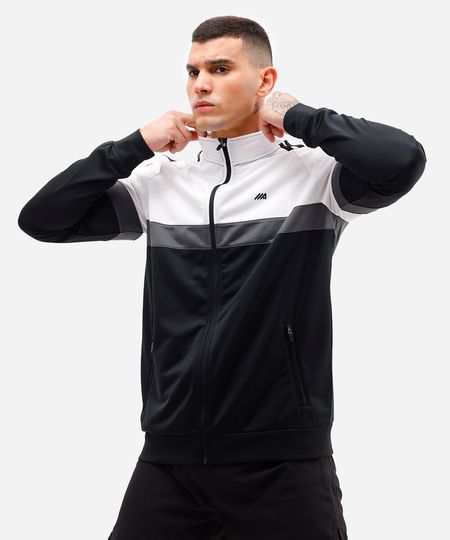 jaqueta com bolsos e recortes esportiva ace branca P jaqueta com bolsos e recortes esportiva ace branca P