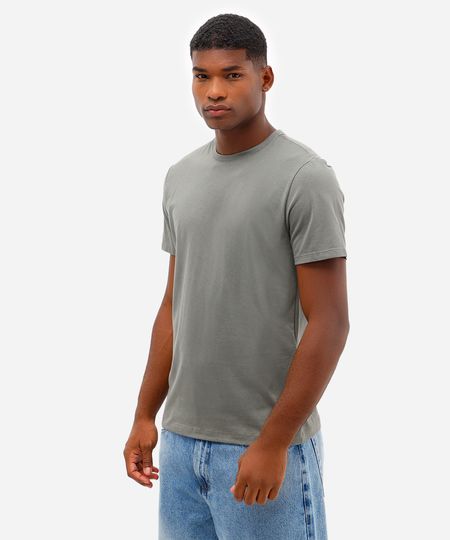 camiseta masculina de algodão básica manga curta verde PP camiseta masculina de algodão básica manga curta verde PP