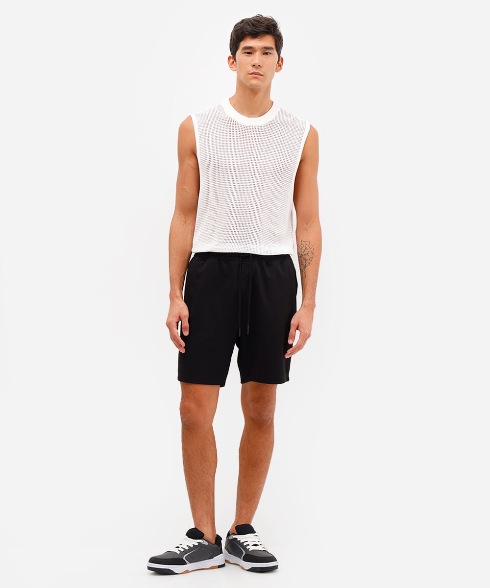 bermuda masculina básica - preto