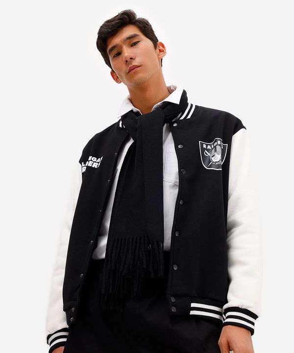 cachecol masculino com viscose e franjas preto UNICO