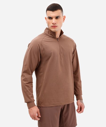 blusa masculina esportiva ace gola alta marrom G blusa masculina esportiva ace gola alta marrom G