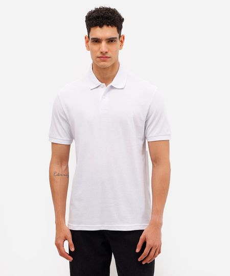 polo básica manga curta branca G