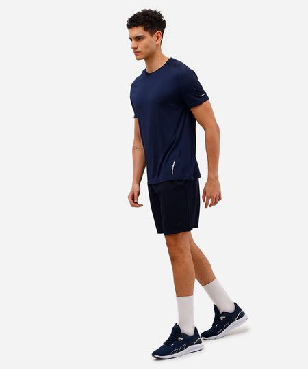 short masculino esportivo ace com recortes azul P short masculino esportivo ace com recortes azul P