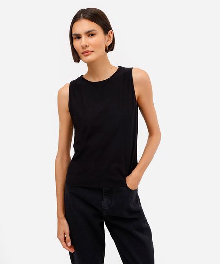 regata feminina de algodão flamê preta PP regata feminina de algodão flamê preta PP