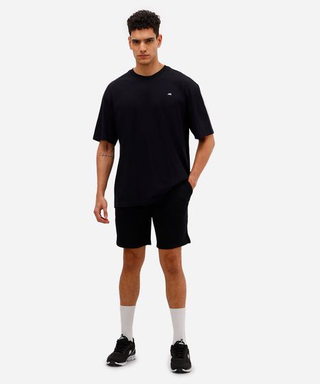 bermuda reta masculina esportiva ace de moletinho preta P