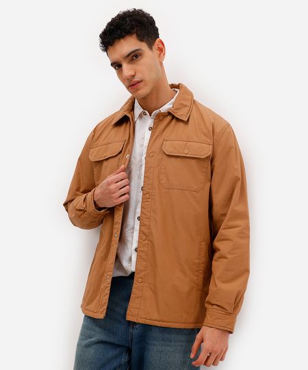 jaqueta masculina com bolso lapela bege G jaqueta masculina com bolso lapela bege G