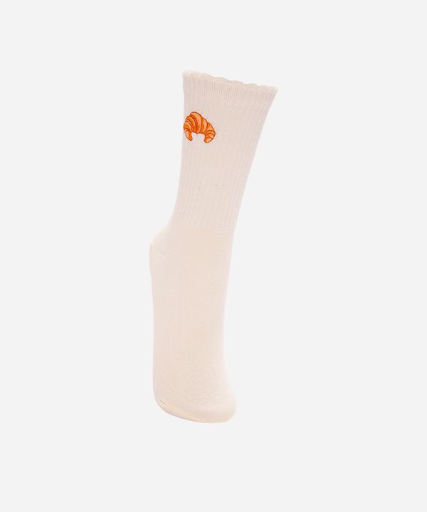 meia feminina cano longo croissant off white 34-39