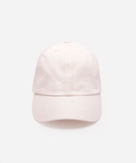 boné de sarja aba curva bege médio - off white UNICO