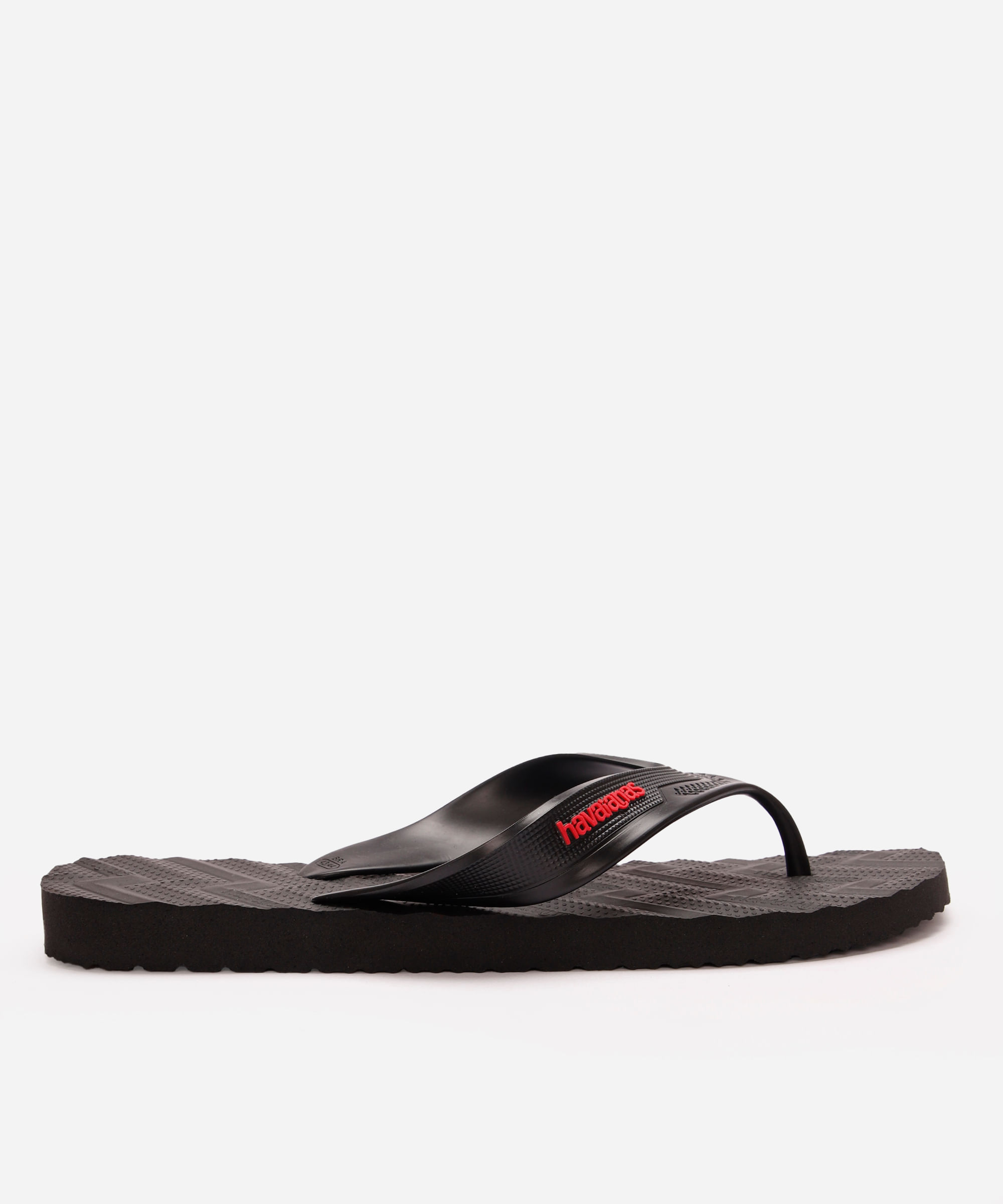 chinelo havaianas texturizado preto