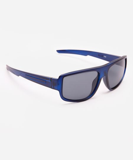 óculos de sol esportivo azul UNICO