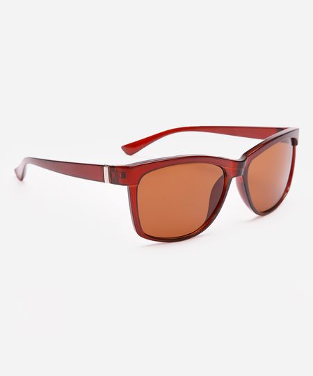 óculos de sol oval unissex marrom UNICO óculos de sol oval unissex marrom UNICO