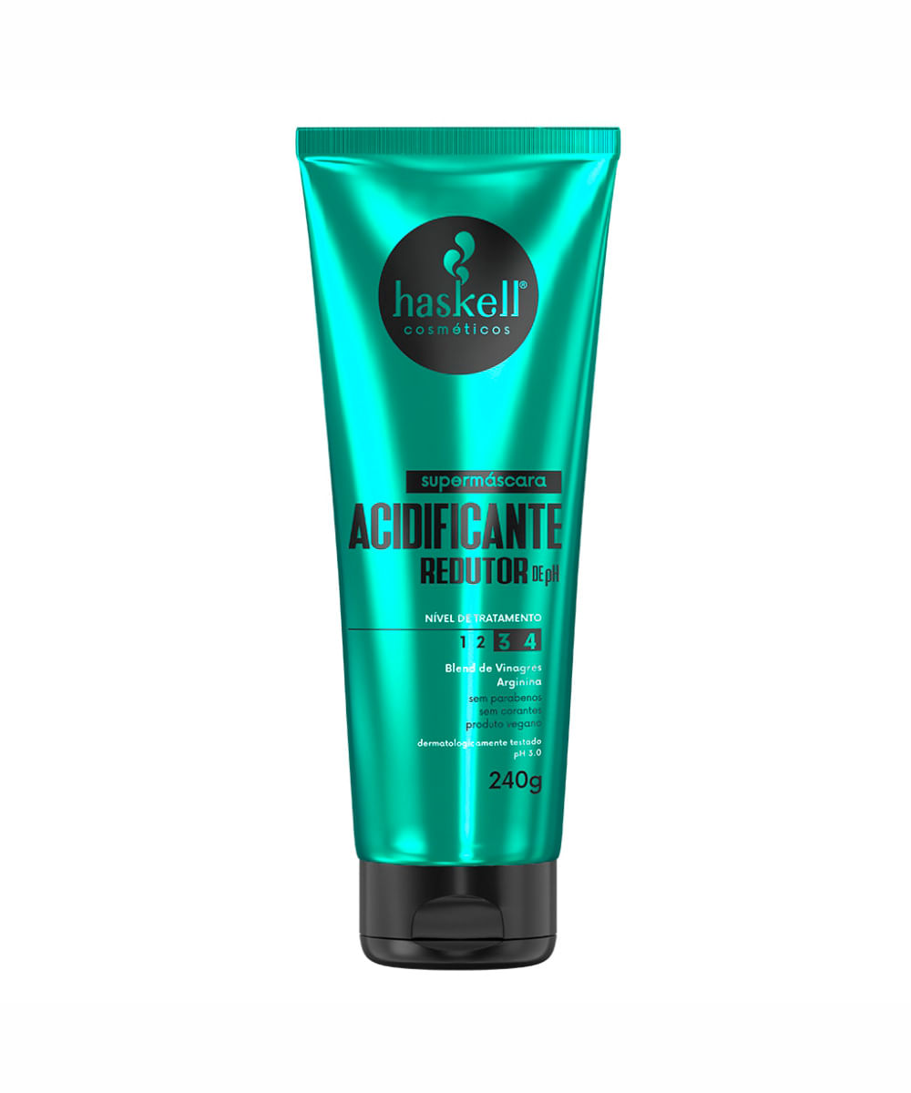 supermáscara acidificante haskell cosméticos redutor de ph 240g