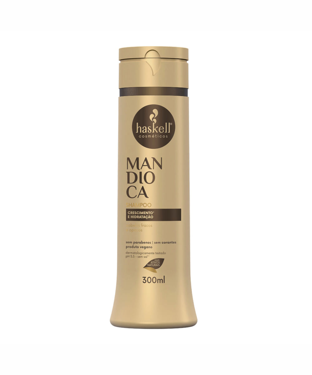 shampoo haskell cosméticos mandioca 300ml