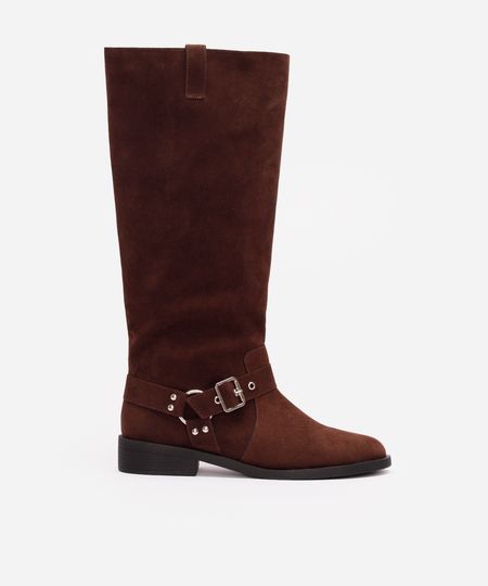 bota montaria texturizada com fivela oneself marrom 36 bota montaria texturizada com fivela oneself marrom 36