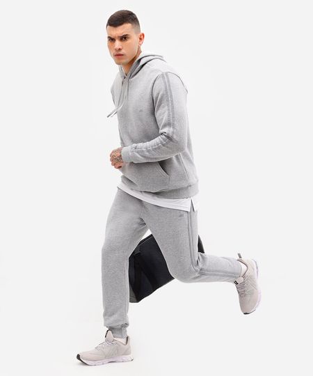calça jogger de moletom esportiva ace cinza GG calça jogger de moletom esportiva ace cinza GG