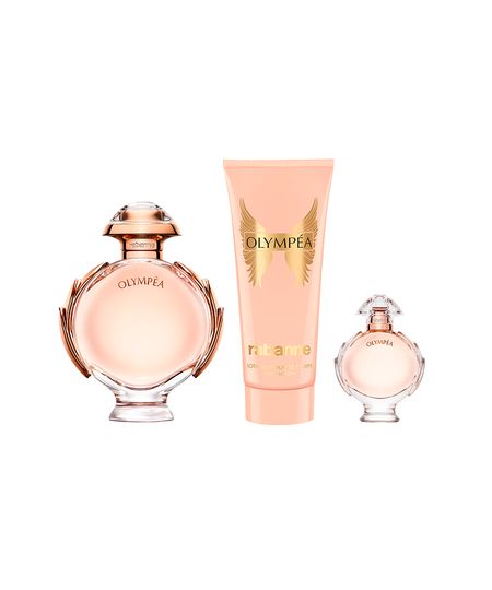 kit perfume feminino rabanne olympéa edp 80ml sensual creme corporal 100ml edp 6ml UNICO kit perfume feminino rabanne olympéa edp 80ml sensual creme corporal 100ml edp 6ml UNICO