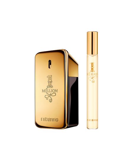 kit perfume masculino rabanne 1 million edt 50ml 10ml UNICO kit perfume masculino rabanne 1 million edt 50ml 10ml UNICO
