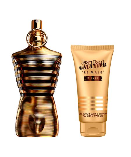 kit perfume masculino jean paul gaultier le male elixir parfum 125ml gel de banho 75ml UNICO kit perfume masculino jean paul gaultier le male elixir parfum 125ml gel de banho 75ml UNICO