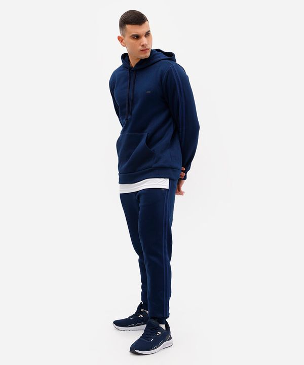 calça jogger de moletom esportiva azul GG