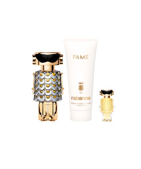 kit perfume feminino rabanne fame edp 80ml creme corporal 100ml fame edp 4ml UNICO kit perfume feminino rabanne fame edp 80ml creme corporal 100ml fame edp 4ml UNICO