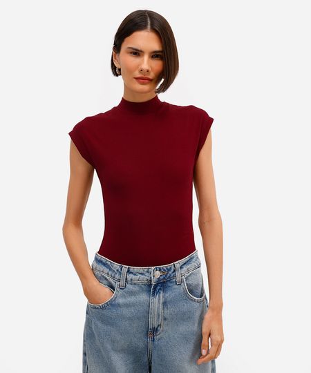 body de algodão peruano muscle tee vinho P