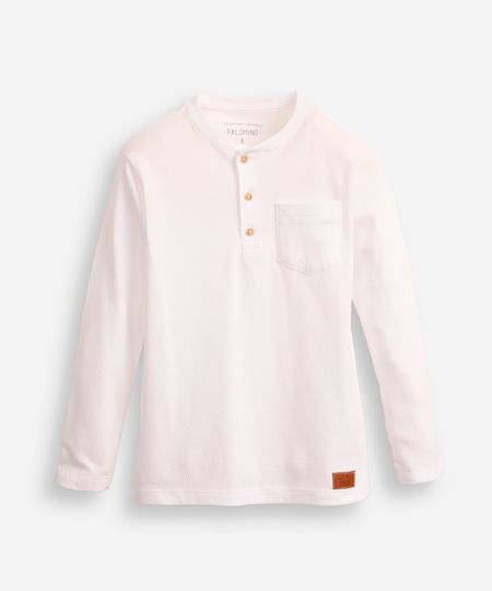 blusa infantil gola padre texturizada off white 4
