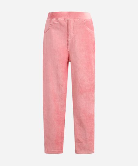 calça legging infantil aveludada rosa 6