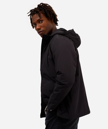 jaqueta masculina com capuz preta M jaqueta masculina com capuz preta M