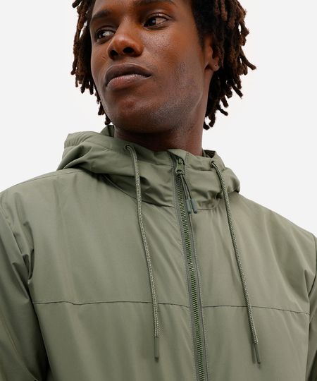 jaqueta masculina com capuz verde P