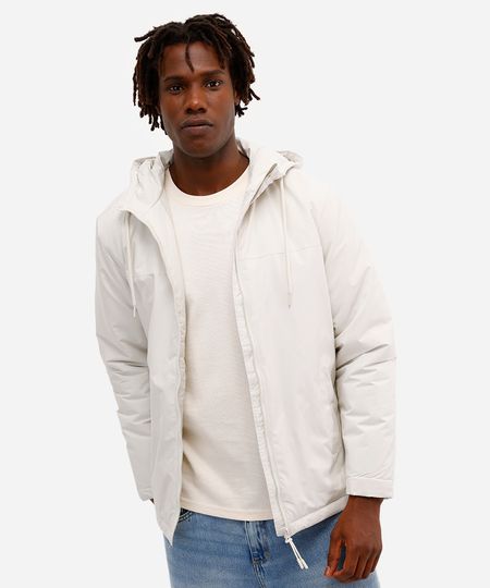 jaqueta masculina com capuz bege M