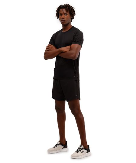 short masculino esportivo ace com bermuda interna preto M