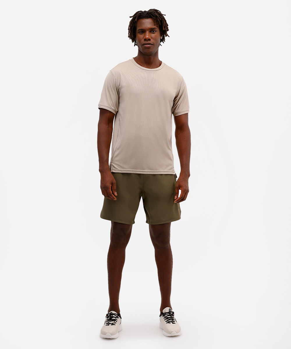 short masculino esportivo ace com recortes verde