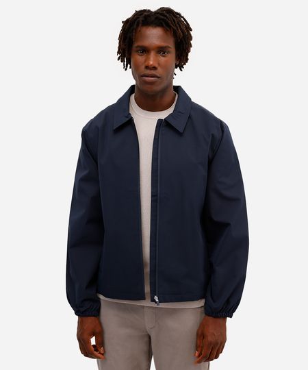 jaqueta masculina gola clássica azul G