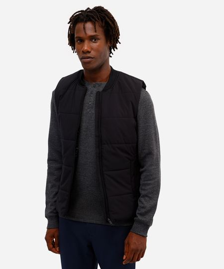 colete puffer - preto M
