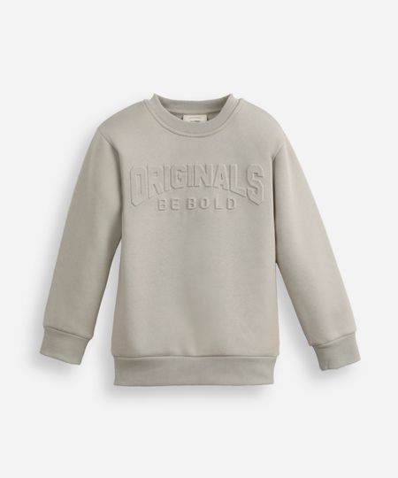 blusão de moletom infantil originals be bold cinza 4