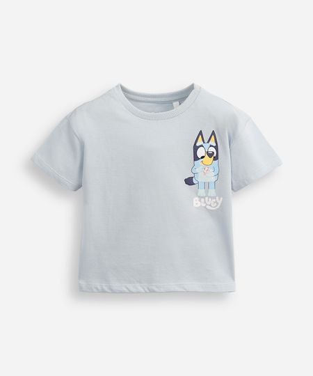 blusa infantil de algodão com glitter bluey e bingo azul 1 blusa infantil de algodão com glitter bluey e bingo azul 1