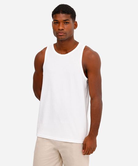 regata básica de algodão branca PP regata básica de algodão branca PP