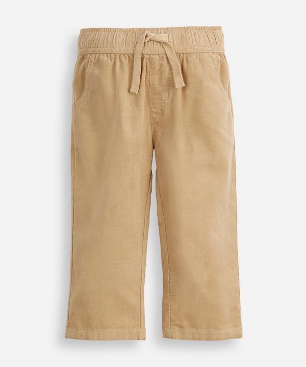 calça reta infantil texturizada bege 4
