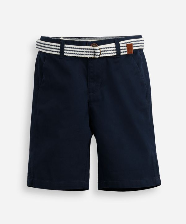 bermuda de sarja infantil com cinto azul 4