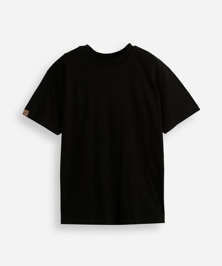 camiseta oversized juvenil de algodão básica preta 16 camiseta oversized juvenil de algodão básica preta 16