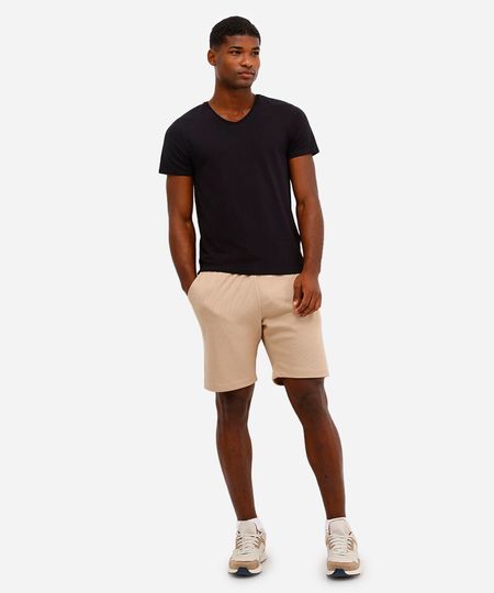 bermuda básica relaxed - bege claro GG bermuda básica relaxed - bege claro GG